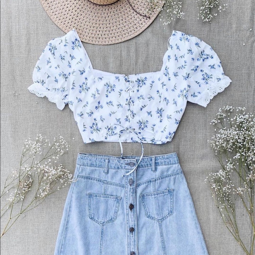 Floral crop top